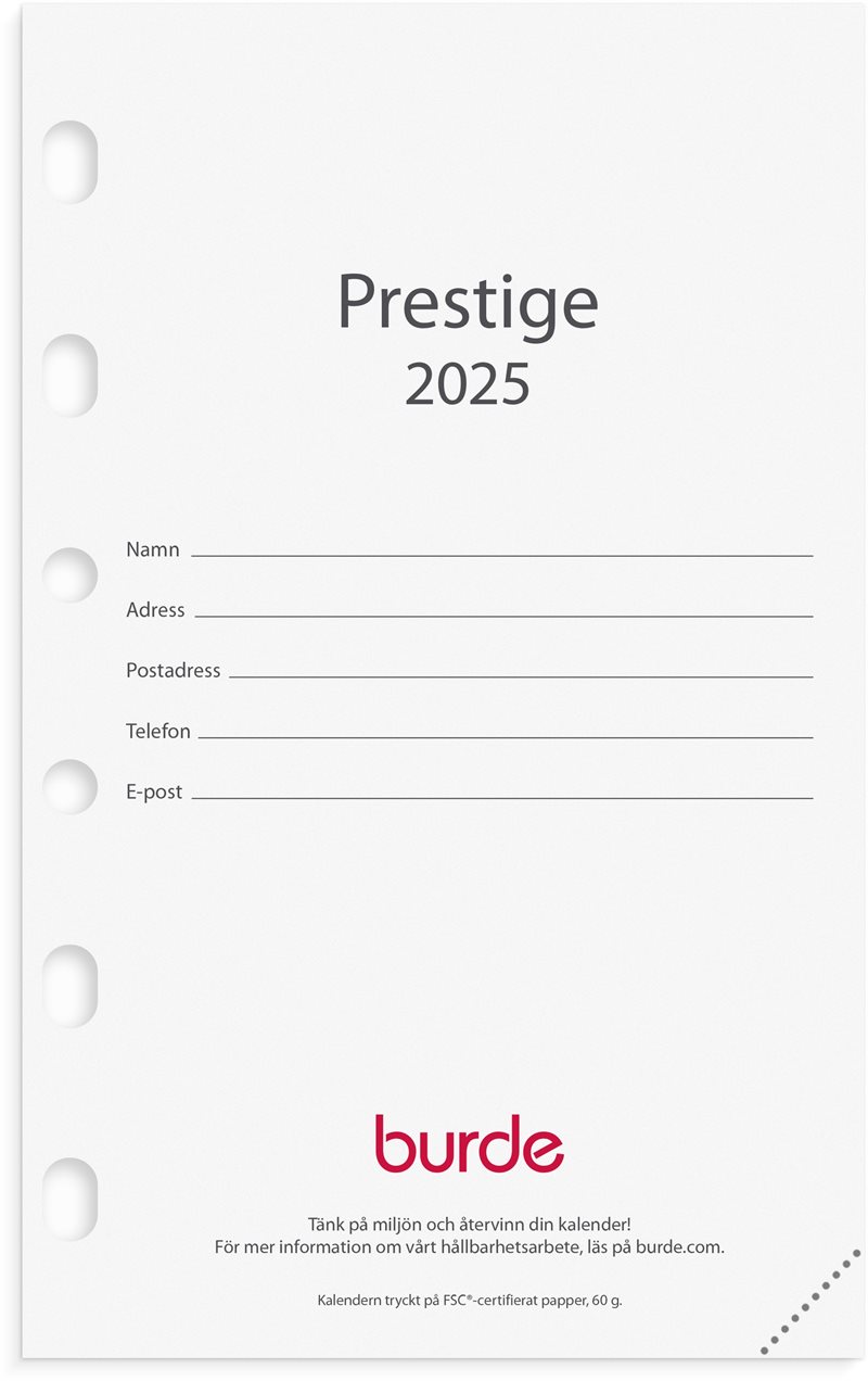 Kalender 2025 Compact kalendersats Prestige